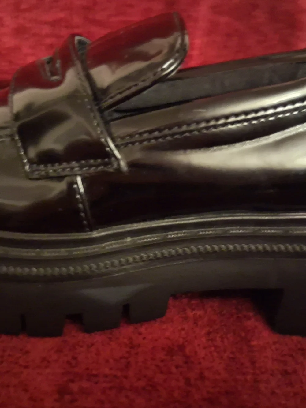 Aldo Women's Black Patent Platform Loafers